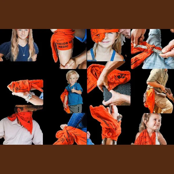 Warrior Kid Medic Multi‑Tool Bandana – All‑in‑One Trauma Tool Fabric - Image 5