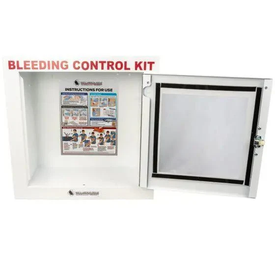 Metal Semi-Recessed Cabinet for Public Access Bleeding Control Packs - Image 3