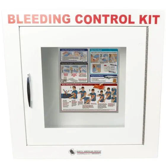 Metal Semi-Recessed Cabinet for Public Access Bleeding Control Packs - Image 4