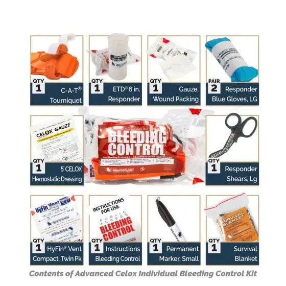 Public Access Bleeding Control Station - 8-PACK Vacuum Sealed Pouch - Low Profile Metal Station - Image 10