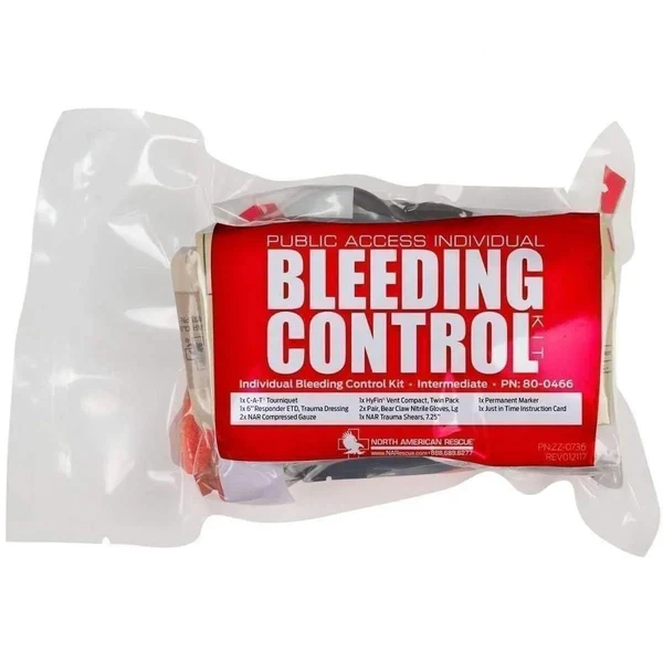 Public Access INDIVIDUAL Bleeding Control Kit - Vacuum Sealed - Image 2