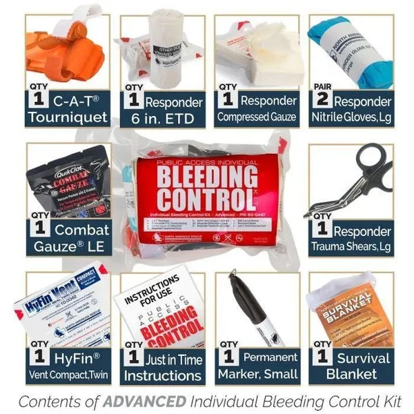 Public Access INDIVIDUAL Bleeding Control Kit - Vacuum Sealed - Image 6