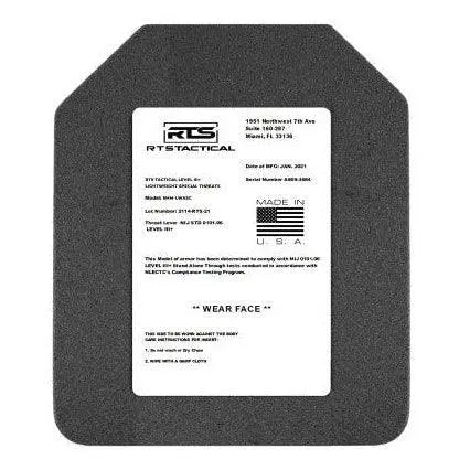 RTS Tactical Lightweight Level III+ Rifle Special Threats Plate 10"x12" - Image 3
