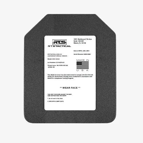 RTS Tactical Lightweight Level III+ Rifle Special Threats Plate 10"x12" - Image 4