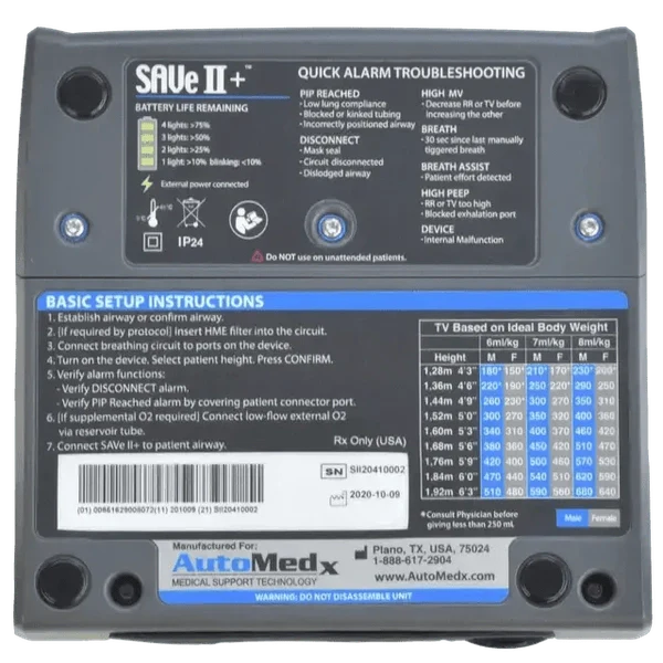 SAVe II+™ Ventilator Kit w/ EMMA® Capnograph Helicopter Starter Set - Image 4